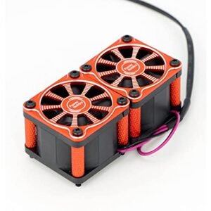 Powerhobby Twister Twin 40mm Aluminum Cooling Fan for 1/5 Scale RC Brushless Motor Red