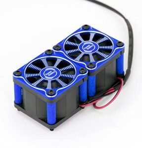 Power Hobbies Twister Twin 40mm Aluminum Cooling Fan for 1/8 1/5 RC Models in Blue from RC Power Hobbies Springfield LA