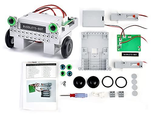 Brookstone RC Car App Controlled Buddlets Bot STEM Coding Robot Toy Kit for Kids Ages 8 to 12