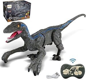Liberty Walk RC Body Remote Control Dinosaur Toy Velociraptor Robot for Kids with Lights and Sound