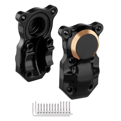 2 Pieces Brass Diff Cover Front Rear for Axial SCX24 AXI90081 Upgrades 1/24 RC Crawler Car Enhance Your RC Respond Noggin Experience