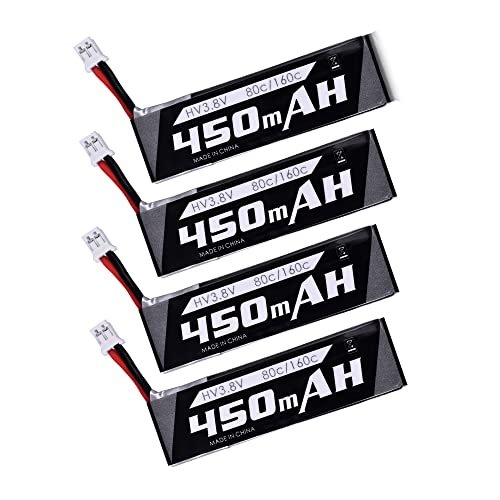 RunCam Emax Tinyhawk 2 3 Batteries 450mAh 1S OEM Lipo Battery 3.8V with JST PH 2.0 Connector 4 Packs