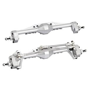 ZXYRC Raiden RC Plane 1/10 Aluminum Alloy Portal Axle Set for Axial Capra 1.9 UTB RC Crawler Car Silver