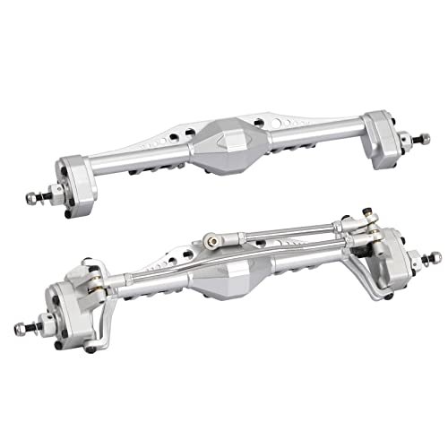 ZXYRC Raiden RC Plane 1/10 Aluminum Alloy Portal Axle Set for Axial Capra 1.9 UTB RC Crawler Car Silver