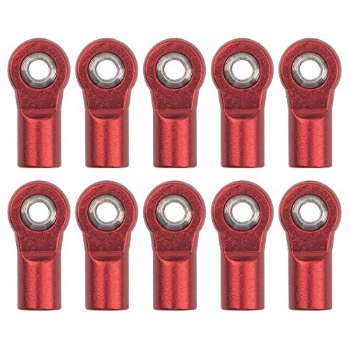ShareGoo 10Pcs M4 Ball Joint Tie Rod End for RC Plane Head Tracking 4mm Thread Ball Head Holder Link Compatible with Axial SCX10 II 90046 90047 D90 TRX4 1/10 RC Crawler Car L20mm
