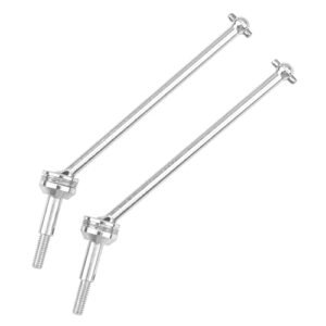 ShareGoo 104001 Metal CVD Drive Shaft Dogbone Joint 2Pcs Set for WLtoys 104001 1 10 RC Car Upgrade Parts Silver Perfect for RC Car Magazine Subscription Enthusiasts