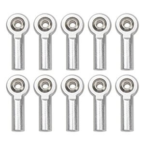 ShareGoo M3 Tie Rod End Ball Head Holder Link 3mm Thread Ball Joint 10Pcs Set for 1 10 RC Semi Truck Car Boat DIY Robot Airplane Silver