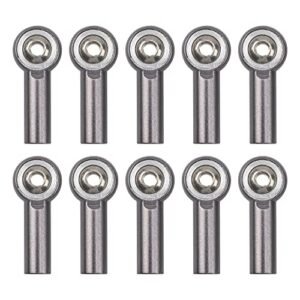 ShareGoo M3 Tie Rod End Ball Head Holder Link 3mm Thread Ball Joint 10Pcs Set for 1/10 RC Tow Truck and DIY Models Titanium Color L26mm