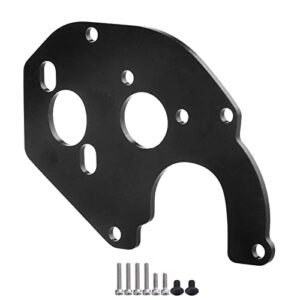 AllinRC Aluminum Motor Plate Gearbox Adapter for Axial SCX24 RC Engine Dyno Upgrade Parts Black