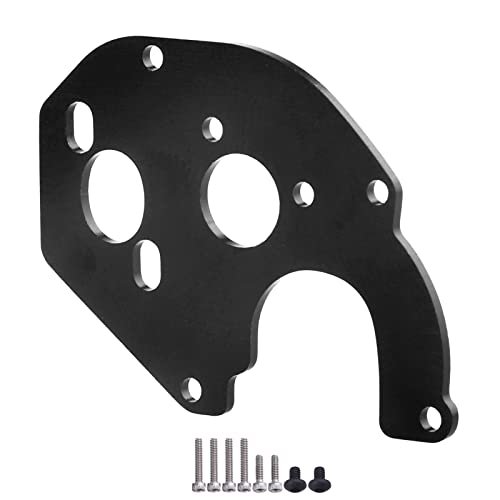 AllinRC Aluminum Motor Plate Gearbox Adapter for Axial SCX24 RC Engine Dyno Upgrade Parts Black