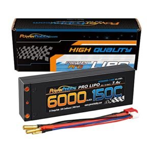 Power Hobbies Xtreme 2S 7.4V 6000mAh 150C 300C Lipo Battery with Bullet Deans 2 Cell