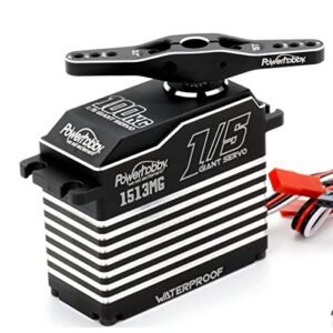 Power Hobbies 1513MG 1/5 Aluminum Waterproof High Torque Brushless Servo 3S 4S Compatible with Arrma Kraton Axial SCX6 Losi DBXLE Perfect for RC Boca Hobbies Photos