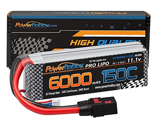 Powerhobby Xtreme 3S 11.1V 6000mah 150C 300C Lipo Battery with QS8 8AWG A3 Cell