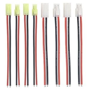 8Pcs ShareGoo 5.9 Inch 14AWG Cable Big Mini Tamiya Style Plug Male Female Connector Adapter for RC Car FPV Lipo Battery ESC Charger