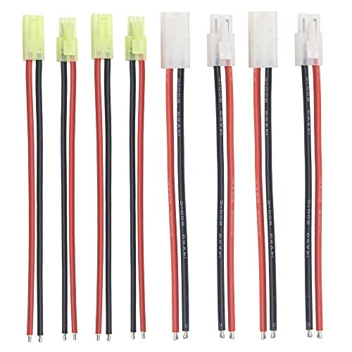 8Pcs ShareGoo 5.9 Inch 14AWG Cable Big Mini Tamiya Style Plug Male Female Connector Adapter for RC Car FPV Lipo Battery ESC Charger