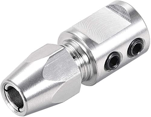 Heyiarbeit Flex Collet Coupler CNC Stainless Steel for 5mm Motor Shaft and 4.76mm Flex Shaft with RC Boat Flex Shaft Grease 1Pcs
