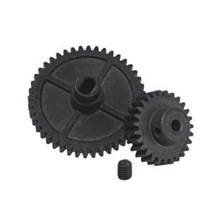 ShareGoo Metal 44T Diff Gear and 27T Motor Pinion Gears Set for WLtoys 144001 RC Dump Truck 1/14 Scale