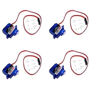 DIYmalls Feetech FS90R Continuous Rotation Micro RC Servo 360 Motor Analog 6V for Arduino Microbit RC Boat Arduino Pack of 4