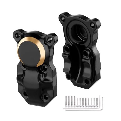 Mustfire RC Plane Heavy Duty Brass Diff Cover Set for Axial SCX24 Models AXI90081 AXI00001 AXI00002 AXI00004 1 24 Scale RC Crawler Car Upgrades