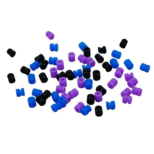 iRCMATRC 60pcs Mix Color Stretchy Soft RC M3 Rubber Damper Balls Anti Vibration Washer Damping Spacer for F4 F7 FPV Racing Flight Controllers Drone Accessories Perfect for RC Drift Rubber Tires