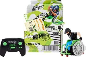 Hot Wheels RC Aaron Wheelz Stuntin Remote Control Wheelchair with Motocross Figure