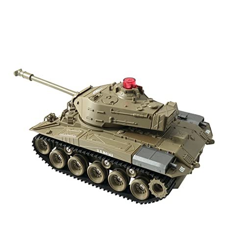 OBEST Programmable RC Tanks with All Terrain Tires M41A3 American Army Battle Tank Realistic Sounds for Boys 8 12