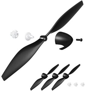 Zhanmai 3 Sets Carbon Fiber RC Propellers with Nose Cone for TR C285G and TR C385 4 Channel Remote Control Airplane