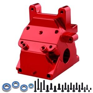 AllinRC Aluminum Gearbox Case Set HD for Arrma Kraton RC Monster Truck 6S BLX Models Red