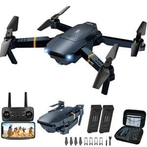 MOCVOO Video Camera RC Helicopter Drone with 1080P HD Camera Foldable Quadcopter for Adults Kids 2 Batteries Carrying Case