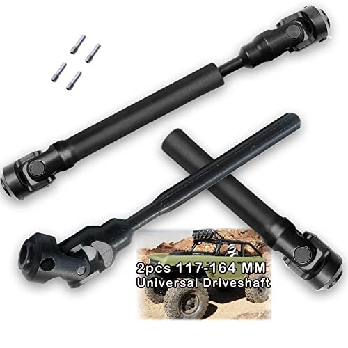 2pcs Power Drive RC Truck Universal Drive Shaft 117 164mm for 1/10 SCX10 SCX10 II RTR