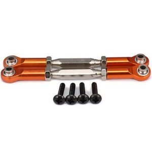 Orange Metal Replacement Steering Rod Arms M4 Thread 3mm Hole 73 90mm Long for RC Sled Pulling Trucks Upgraded Spare Parts