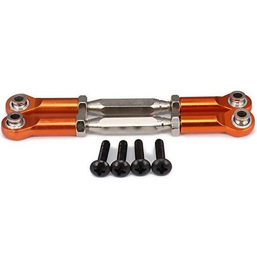 Orange Metal Replacement Steering Rod Arms M4 Thread 3mm Hole 73 90mm Long for RC Sled Pulling Trucks Upgraded Spare Parts