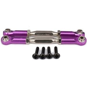 Purple Metal Replacement Pulling Sled RC Servo Linkage Steering Rods Arms M4 Thread 3mm Hole 73 90mm Length