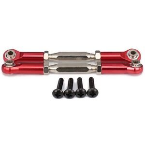 Red Metal Replacement Servo Linkage Steering Rod Arms M4 Thread 3mm Hole 73 90mm Long for Nitro RC Pulling Trucks Upgraded Spare Parts