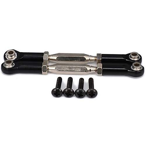 Metal Replacement Steering Rod Arms M4 Thread 3mm Hole 73 90mm Long for RC Trucks Pulling Trailers Upgrade Spare Parts Black
