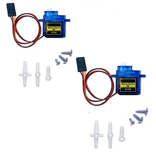 2PCS SG90 9G Micro Servo Motor Kit for RC Airplane Launcher Robot Arm Helicopter Remote Control