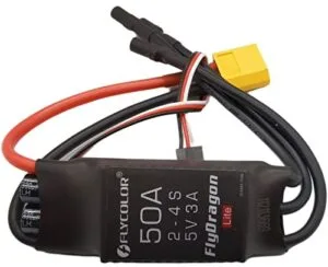 Flycolor 50A ESC 2 4S Electric Speed Controller with 5v 3A BEC for RC Electric Airplane Motors