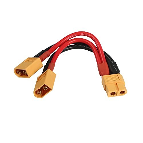 RIIEYOCA XT60 Parallel Battery Connector 14AWG Cable RC Dual Battery Switch for Quadcopters