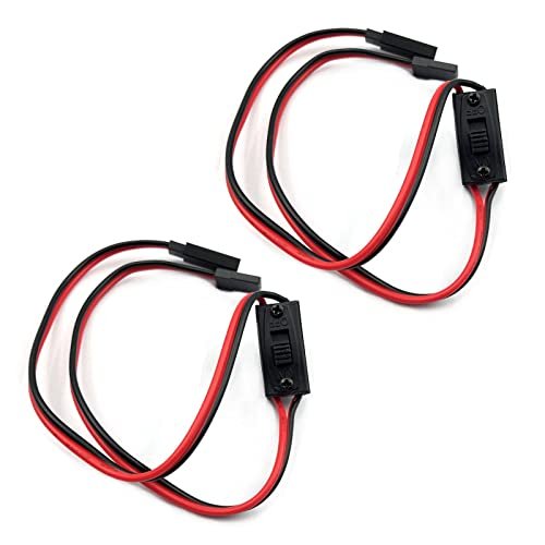 FainWan 2 Pack On Off Power Switch Battery Receiver JST Connector for RC Willey Furniture Reno NV Compatible with H S P RC 1 10 1 8 Car Crawler Buggy Multicopter Airplane