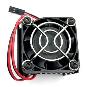 FainWan Aluminum Heat Sink with 5V Cooling Fan for RC Truck with Real Engine 540 550 3650 Size Brushless Motor Heatsink Black