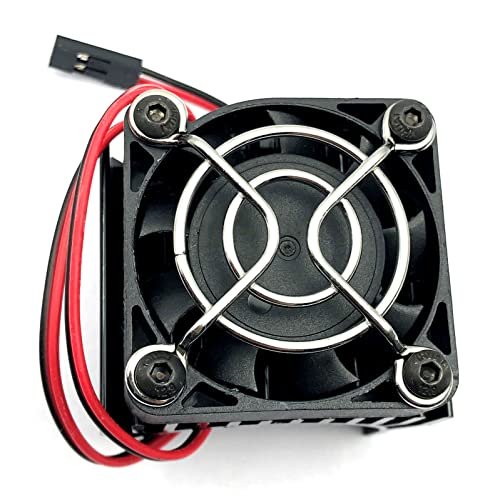 FainWan Aluminum Heat Sink with 5V Cooling Fan for RC Truck with Real Engine 540 550 3650 Size Brushless Motor Heatsink Black