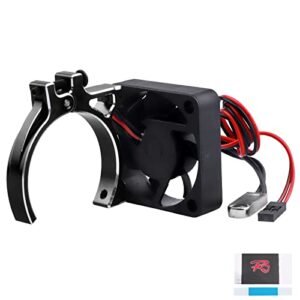 CrazyHobby RC Motor Cooling Fan with Thermal Sensor Aluminum Clamp Heatsink for 4268 4274 Brushless Motor Perfect for 1/8 1/10 Truck Buggy Crawler RC Crawler Motors Explained