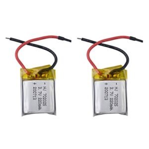 Sea Jump 2PCS 3.7V 220mAh Lithium Battery Compatible with HS190 901HS 901S 901H X300C LF606 SG800 S9 SYMA S107 S107G S108G S109G Mini Quadcopter Drone Accessories