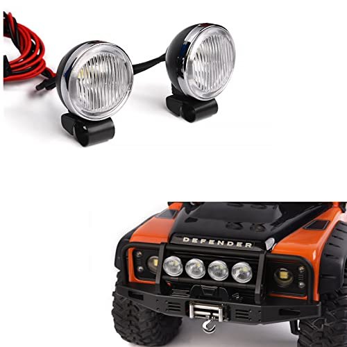 INJORA RC Car LED Light Buckets 20mm Super Bright Headlights for 1/10 RC Crawler Axial SCX10 TRX4 TRX6 Redcat Gen8