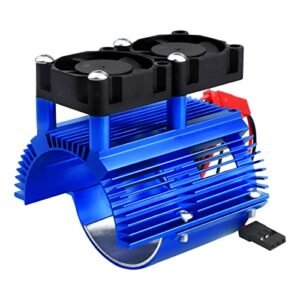 FriHobby Genesis RC Boat Twin Motor Aluminum Heat Sink with Dual Cooling Fans for 40 43mm Motors Navy Blue
