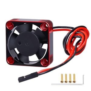 GoHobby 30x30x10mm Aluminum RC Car Frames Cooling Fan for Motor and ESC Red Black