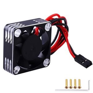 GoHobby 30x30x10mm Aluminum Case RC Motor ESC Cooling Fan for RC Car Honda Silver Black