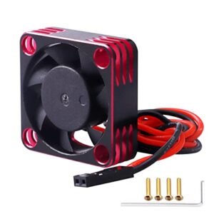 CrazyHobby 30mm RC Cooling Fan Kit for RC Flying Boat Kit 540 550 Brushed Brushless Motor ESC Aluminum Case Black Red