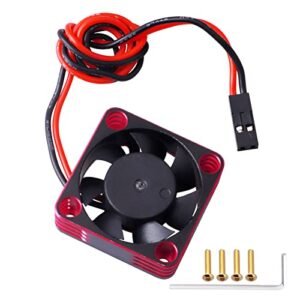 FriHobby 3650 Motor Cooling Fan 30mm High Speed 28000RPM ESC Cooling Fan for 1/8 Scale Brushless RC Trucks Red Black
