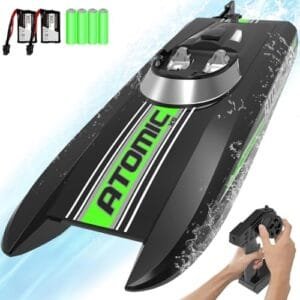 VOLANTEXRC AtomicXS High Speed RC Boat Propeller 20MPH Remote Control Boat for Pools and Lakes with 2 Batteries Reverse Function 795 5 Black